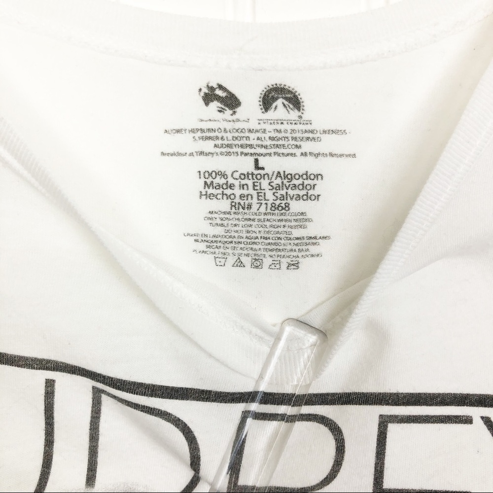 Audrey Hepburn Graphic White Tee Sz L - Picture 4 of 4